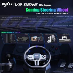PXN V9 GEN2 Racing Steering Wheel with Pedals/Shifter - Image 9