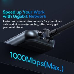 Baseus AcmeJoy 5-Port Type- C HUB Adapter（Type-C to USB3.0*2+USB2.0*1+Type-C PD&Data *1+RJ45*1）Dark Gray - Image 7