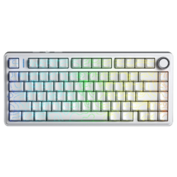 AULA F75 75% Gasket Wireless Mechanical Keyboard White Contour Star Vector Switch