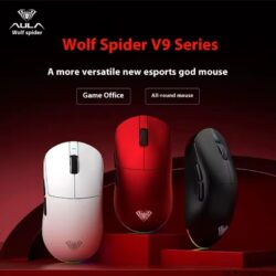 Aula V9 Ultra PAW3950 8KHz 42000DPI 600mAh Gaming Mouse Red