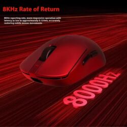 Aula V9 Ultra PAW3950 8KHz 42000DPI 600mAh Gaming Mouse Red