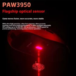 Aula V9 Ultra PAW3950 8KHz 42000DPI 600mAh Gaming Mouse Red