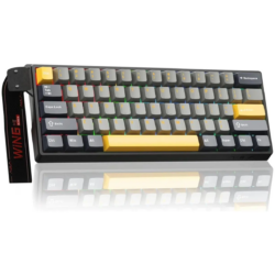 AULA WIN60 HE Max 60% Wired Hall Effect Gaming Keyboard – Grey/Yellow/Black (Wing Chun Switch)