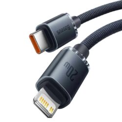 Baseus Crystal Shine Series Fast Charging Data Cable Type-C to iP 20W 1.2m Black - Image 2