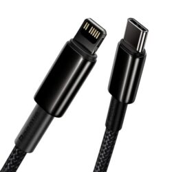 Baseus Tungsten Gold Fast Charging Data Cable Type-C to iP PD 20W 2m Black - Image 2