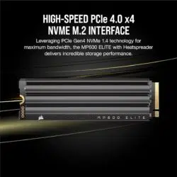 Corsair MP600 Elite 2TB PCIe Gen4 x4 NVMe 1.4 M.2 SSD with Heatsink CSSD-F2000GBMP600EHS - Image 3