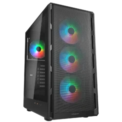 COUGAR Airface Pure RGB Compact ATX PC Case – Black – product view