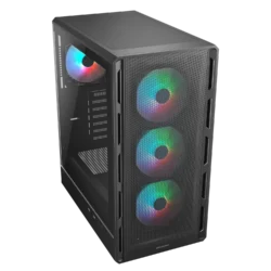 COUGAR Airface Pure RGB Compact ATX PC Case – Black – detail view