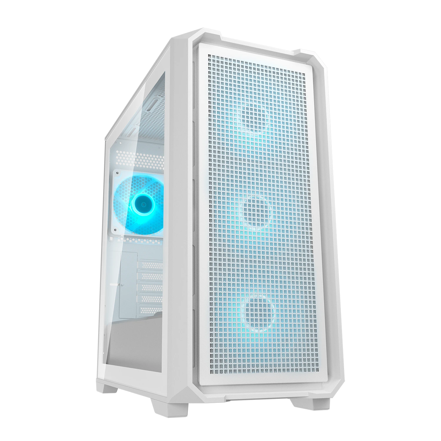 COUGAR MX600 Mini V2 Pro Mini-Tower PC Case – White – product view COUGAR MX600 Mini V2 Pro Mini-Tower PC Case – White – product view