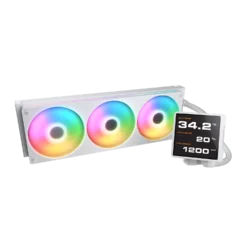 COUGAR Poseidon Vistek Pro ARGB 360mm LCD CPU Cooler – White – alternate view