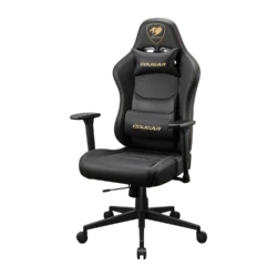 COUGAR PRYME Gold PVC Leather Gaming Chair – detail view