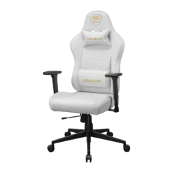 COUGAR PRYME White PVC Leather Gaming Chair – detail view