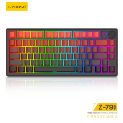 E-YOOSO Z-79 Pro Gradient Black Red RGB mechanical keyboard with Manbo switches