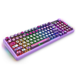 E-YOOSO Z-99 Ultra Transparent Purple mechanical keyboard – view 1