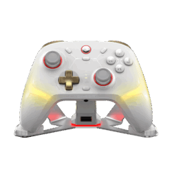 GameSir Cyclone 2 Wireless Controller - Phantom White - controller and dock