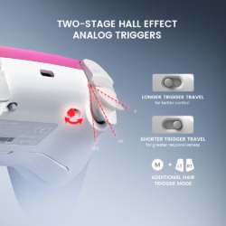 GameSir Super Nova Wireless Controller with Dock - Whipped Pink - official feature guide 3