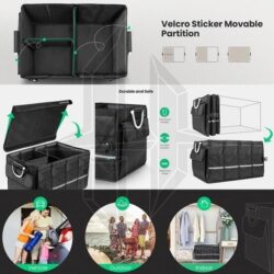 UGREEN 80710 Multifunctional Car Trunk Organizer 55L Oxford Fabric with Aluminum Alloy Frame - Image 5