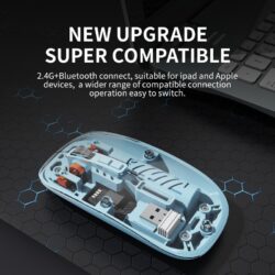 M-10A Transparent 3-Device Wireless & Bluetooth Rechargeable Mouse
