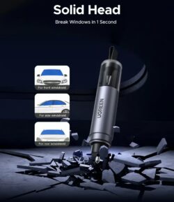 UGREEN 35347 Car Window Breaker & Seatbelt Cutter (Life-Saving Emergency Tool) - Image 4