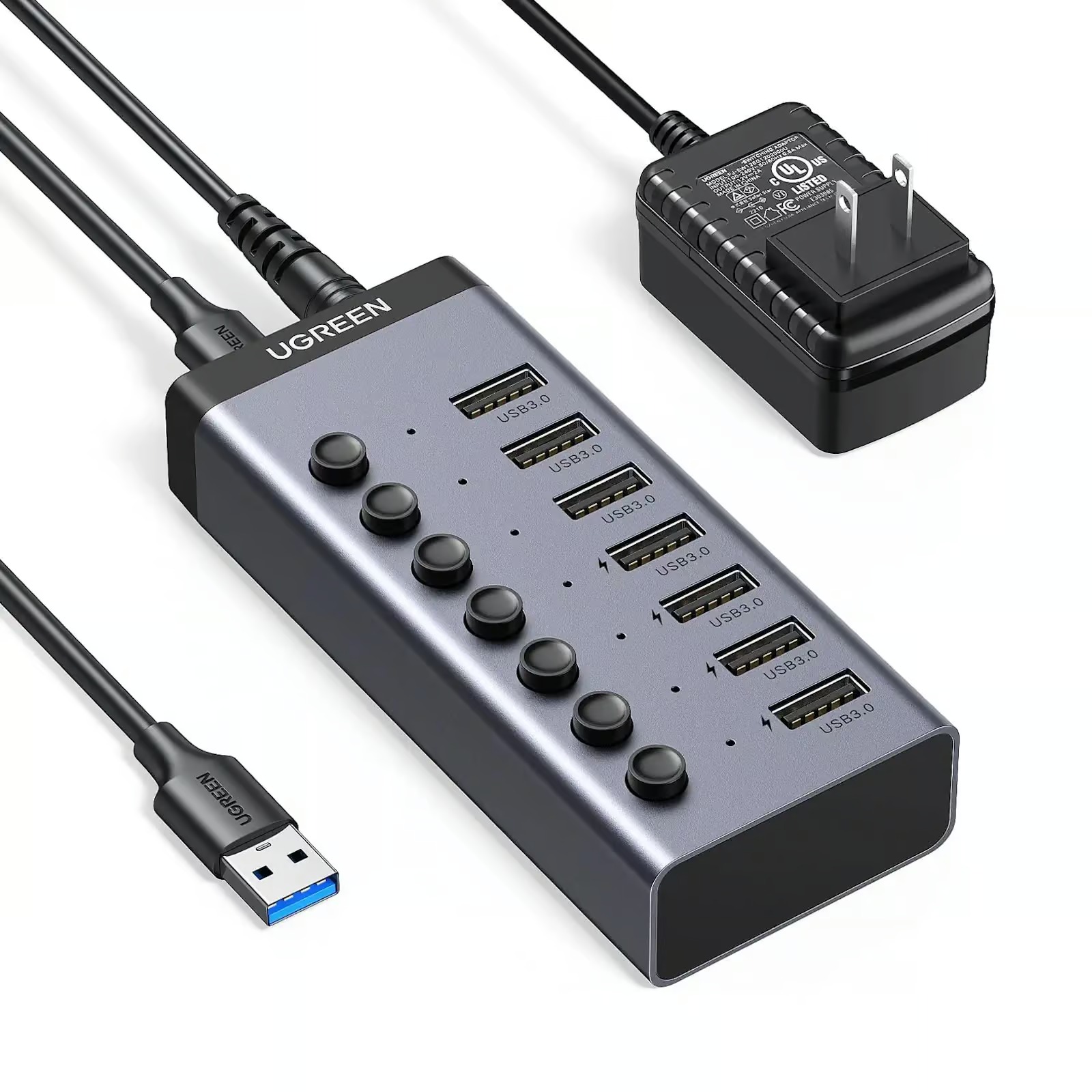 imgi_3_UGREEN-90306-Powered-USB-3.0-Hub-7-Port-USB-Adapter