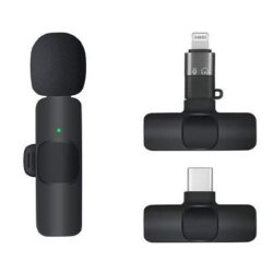 Wireless Lavalier Collar Microphone for iPhone, iPad & Android