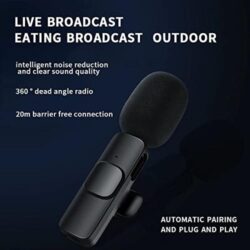 Wireless Lavalier Collar Microphone for iPhone, iPad & Android