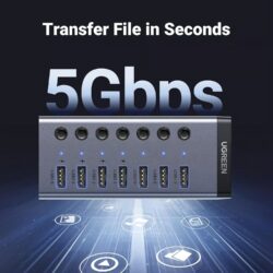 UGREEN 30778 7-Port USB 3.0 Adapter with 4 Smart Charging Ports - Image 3