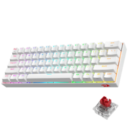 Redragon K530W RGB Draconic Wireless Mechanical Gaming Keyboard with Red Switches (White)