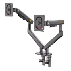 NB A5C Mechanical Spring Dual Monitor Arm for 17–32 Inch Monitors – Black