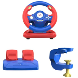 PXN V2 WL Wireless Gaming Racing Wheel with 180° Linear Steering, Dual Vibration Motors, Paddle Shifters, and Pedal Set