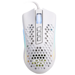 Redragon M808W STORM LUNAR Lightweight RGB Gaming Mouse, 12400 DPI (White)