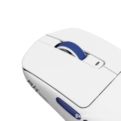 Royal Kludge M30 Tri-Mode Wireless Gaming Mouse – PixArt PAW3311, 12000 DPI, 1000Hz, ~43g Ultra-Lightweight, BT 5.1 / 2.4G / USB-C, Programmable (White Blue)